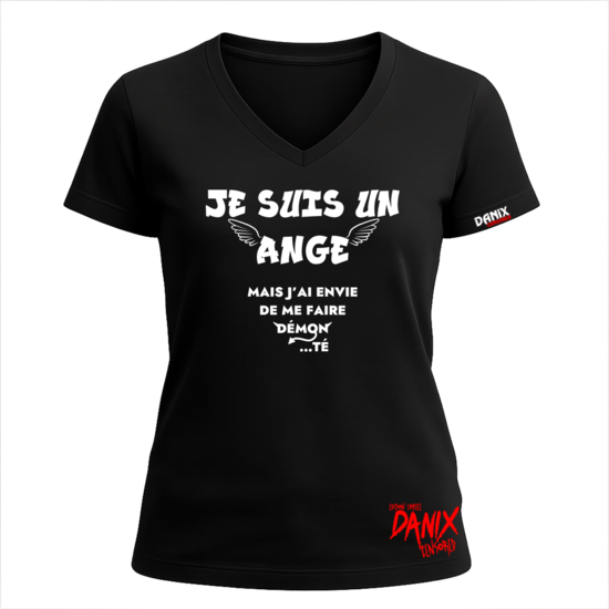 Tshirt Je suis un Ange ... Mais j'ai envie de me faire démon ... té [DANIX CENSORED]